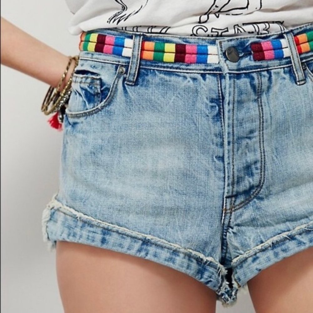 Free People Eliot Embroidered Shorts - Picture 2 of 6